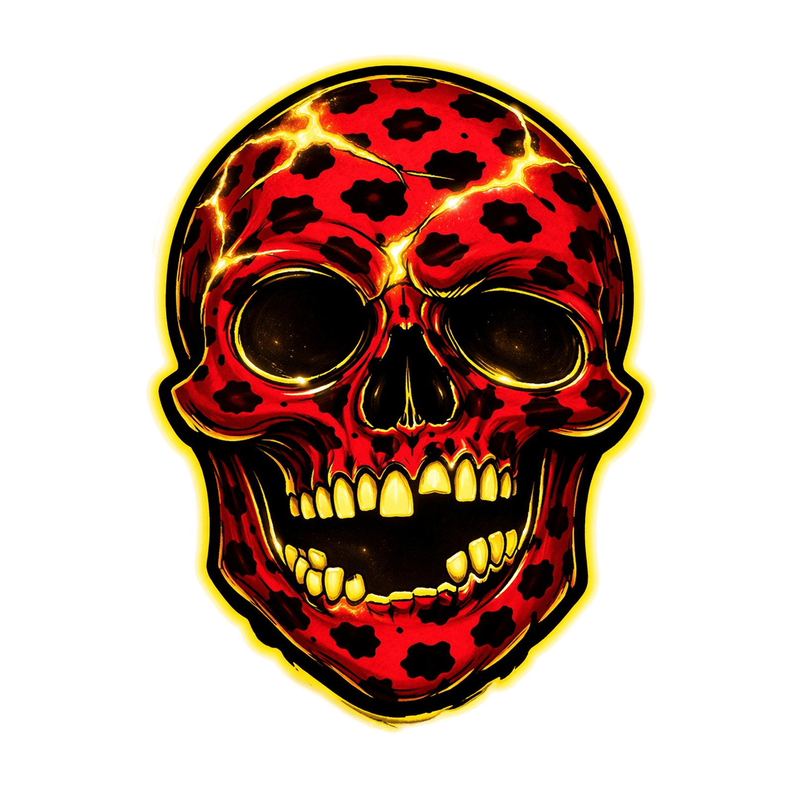 Red Spots Skull